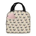 thumbnail image 1 of Yiaed Pug Dog Face Print Insulated Lunch Bag Reusable Cute Tote Lunch Box, Leakproof Cooler Lunch Bags for Work Office Travel School Picnic, 1 of 5