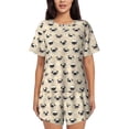 thumbnail image 1 of Yiaed Pug Dog Face Print Short Sleeve Pajama Sets for Women Casual Crew Neck 2 Piece Lounge Sets Women's Short-Sleeved Pajama-3X-Large, 1 of 5