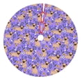 thumbnail image 1 of Yiaed Pugs and Flowers Print Christmas Tree Skirt , Tree SkirtsTree Mat for Christmas Winter Holiday Indoor Decorations-36", 1 of 7