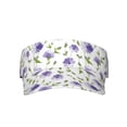 thumbnail image 1 of Yiaed Purple Chicory Print Sport Sun Visor Hats Adjustable Empty Top Baseball Cap Cotton Ball Caps for Women and Men, 1 of 5