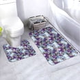 thumbnail image 1 of Yiaed Purple Marble Texture Print Bathroom Mat Set 2 Pieces Mat Anti-Skid Pad Ultra Soft and Absorbent Bathroom Bath Mat Contour Bath Rugs for Toilet Base, 1 of 6