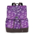 thumbnail image 1 of Yiaed Purple Snowflakes Print Laptop Backpack for Women Slim Computer Bag Work Travel College Backpack Purse Fits 14 Inch Notebook, 1 of 4
