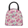 thumbnail image 1 of Yiaed Purple Watercolor Flowers Print Lunch Bag Adult Insulated Lunch Box, Leakproof Cooler Food Lunch Containers Reusable High Capacity Lunch Tote Bags-One Size, 1 of 6