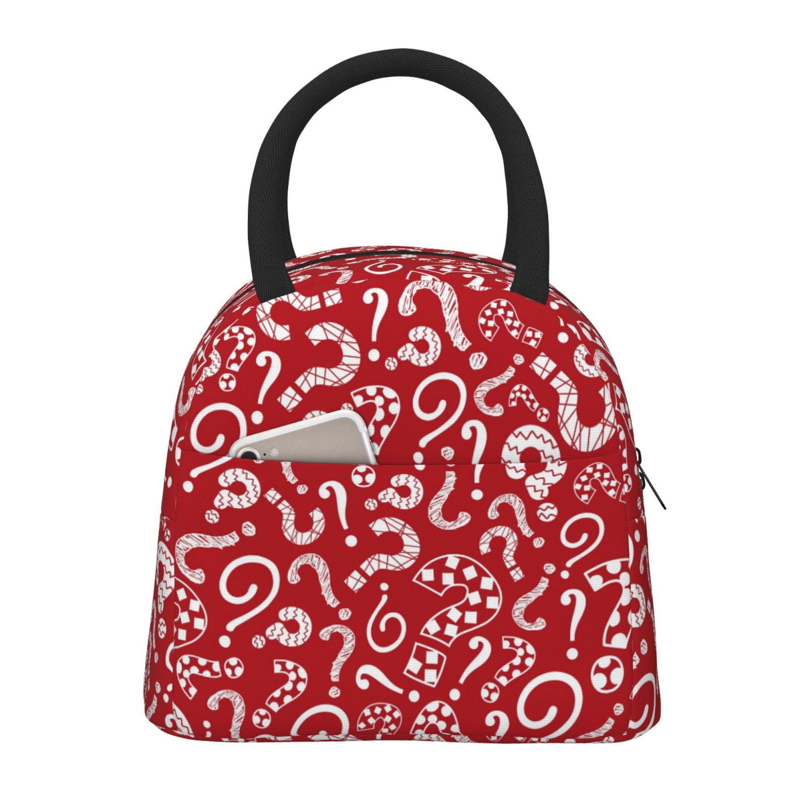 Yiaed Question Marks1 Print Lunch Bag Adult Insulated Lunch Box ...