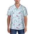 thumbnail image 1 of Yiaed Rabbit And Butterfly Print Hawaiian Shirt for Men Short Sleeve Button Down Shirts Beach Shirts for Men-3X-Large, 1 of 5