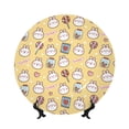 thumbnail image 1 of Yiaed Rabbit And Candy Print Bone China Decorative Plate Ceramic Dinner Plates Art Crafts with Display Stand-8in, 1 of 6