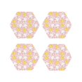 thumbnail image 1 of Yiaed Rabbit And Chick Print Leather Coasters for Drinks - Cup Coasters Coffee Table Kitchen Table Bar, Home & Office Gifts Handmade Drink Coasters-Hexagon, 1 of 6