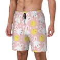 thumbnail image 1 of Yiaed Rabbit And Chick Print Mens Swim Trunks Bathing Suit Compression Liner Beach Swim Shorts Swimwear Quick Dry Zipper Pocket No-Chafing Board Short-X-Large, 1 of 6