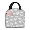 thumbnail image 1 of Yiaed Rabbit And Cloud Print Insulated Lunch Bag Reusable Cute Tote Lunch Box, Leakproof Cooler Lunch Bags for Work Office Travel School Picnic, 1 of 5