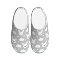thumbnail image 1 of Yiaed Rabbit And Cloud Print Slippers Fuzzy Warm Cozy Slippers Non Slip House Slippers For Indoor Outdoor Slippers House Slippers-8, 1 of 7