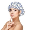 thumbnail image 1 of Yiaed Rabbit And Floral Print Satin Bonnet Silk Bonnet Hair Bonnet for Sleeping Hair Bonnets, 1 of 6