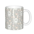 thumbnail image 1 of Yiaed Rabbit And Heart Print Ceramics Coffee,Large Handle Design,Extra Large Tea and Coffee Cup for Office and Home Mugs, 1 of 6