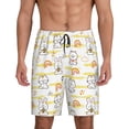 thumbnail image 1 of Yiaed Rabbit And Milk Tea for Men's Soft Sleep Pajama Short Lounging Pajama Shorts-Medium, 1 of 8