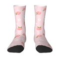 thumbnail image 1 of Yiaed Rabbit And Peach Print Great elasticity Crew Socks Sports socks for Men and Women, 1 of 5