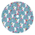 thumbnail image 1 of Yiaed Rabbit And Rainbow Print Christmas Tree Skirt , Tree SkirtsTree Mat for Christmas Winter Holiday Indoor Decorations-30", 1 of 7