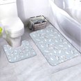 thumbnail image 1 of Yiaed Rabbit Is Eating Carrots Print Bathroom Mat Set 2 Pieces Mat Anti-Skid Pad Ultra Soft and Absorbent Bathroom Bath Mat Contour Bath Rugs for Toilet Base, 1 of 1