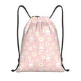 thumbnail image 1 of Yiaed Rabbit Sunflower Print Drawstring Bags Drawstring Backpack Bulk String Back Pack Gym Sport Bag-Small, 1 of 5