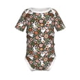 thumbnail image 1 of Yiaed Rabbits on Floral Print Infant Climbing Short Sleeve Onesie One-Piece Baby Bodysuit Clothes 0-12 Months -18 Months, 1 of 6