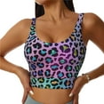 thumbnail image 1 of Yiaed Rainbow Animal Skin Print Ladies Waistcoat Women Sports Vest Vest Sports Women Sports Top Yoga Vest for women-Small, 1 of 8