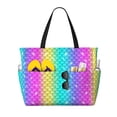 thumbnail image 1 of Yiaed Rainbow Scales2 Print Large Capacity Beach Travel Bag - Waterproof Zipper Vacation Tote for Sandproof Storage, and Camping, 1 of 5