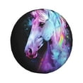 thumbnail image 1 of Yiaed Rainbow Spotted White Horse 标题-16 inch, 1 of 6
