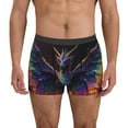 thumbnail image 1 of Yiaed Rainbow Wings Majestic Dragon Print Men's Soft Cotton Boxer Shorts Breathable Boxers Underwear Moisture-Wicking Underwear Stretch Boxer Briefs for Man-Large, 1 of 5
