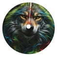thumbnail image 1 of Yiaed Realistic Style Colorful Wolf Print Christmas Tree Skirt , Tree SkirtsTree Mat for Christmas Winter Holiday Indoor Decorations-36", 1 of 7