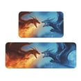 thumbnail image 1 of Yiaed Red And Blue Fire Dragon A Kitchen Rugs Sets of 2 Kitchen Mats Cushioned Anti Fatigue Kitchen Rug Tapetes Para Cocina for Sink,Laundry Room, 1 of 6