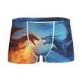 thumbnail image 1 of Yiaed Red And Blue Fire Dragon A Print Boys' Boxer Briefs Cotton Casual Stretch Comfort Boys Boxers - Kids Boxer Briefs Underwear for Boys (6-18)-Medium, 1 of 5