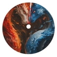 thumbnail image 1 of Yiaed Red And Blue Fire Dragon F Print Christmas Tree Skirt , Tree SkirtsTree Mat for Christmas Winter Holiday Indoor Decorations-48", 1 of 7