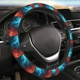 thumbnail image 1 of Yiaed Red And Blue Fire Steering Wheel Cover,Universal 15 Inch Anti Slip Steering Wheel Protector Car Accessories Interior for Auto Truck SUV, 1 of 5