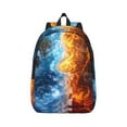 thumbnail image 1 of Yiaed Red And Blue Flame Waves Print Backpack, Premium Laptop Backpack, Travel Backpack for Women, Lightweight Backpacks, Comfortable Back Pack-Small, 1 of 7
