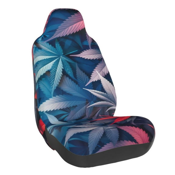 Yiaed Red And Blue Leaves Print Car Seat Covers,Universal Auto Seats Protector Fits for Car,SUV Sedan,Truck,Automotive Seat Covers & Accessories