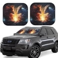 thumbnail image 1 of Yiaed Red And White Flame Fox Print Car Front Windshield Sun Shade,Foldable Anti-UV Car Sunshade for Front Window for Most Vehicles-Large, 1 of 5
