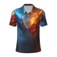 thumbnail image 1 of Yiaed Red And Blue Fire Dragon EPrint Men's Short Sleeve Polo Shirt,Golf Polo for Men Three-Button Golf Shirt Athletic Casual Collared T-Shirt- 4X-Large, 1 of 7