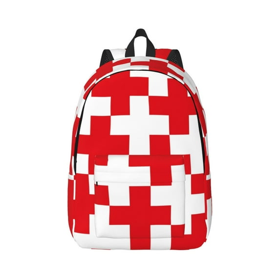 Yiaed Red Cross 1 Print Backpack, Premium Laptop Backpack, Travel Backpack for Women, Lightweight Backpacks, Comfortable Back Pack-Medium
