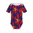 thumbnail image 1 of Yiaed Red Floral Print Infant Climbing Short Sleeve Onesie One-Piece Baby Bodysuit Clothes 0-12 Months -9M, 1 of 6