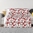 thumbnail image 1 of Yiaed Red Food Print Blanket Throw Blanket Soft Cozy Flannel Blanket for Home Bed Sofa Couch Chair-60"x50", 1 of 6