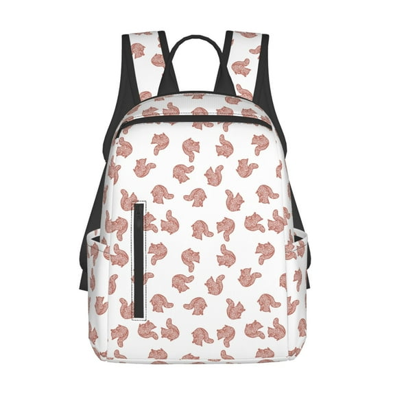 Yiaed Red Fox Print Lightweight Backpack Travel Backpacks Hiking Daypack for Women Men