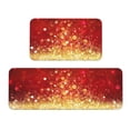 thumbnail image 1 of Yiaed Red Gold Glitter Kitchen Rugs Sets of 2 Kitchen Mats Cushioned Anti Fatigue Kitchen Rug Tapetes Para Cocina for Sink,Laundry Room, 1 of 6