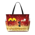 thumbnail image 1 of Yiaed Red Gold Glitter Print Large Capacity Beach Travel Bag - Waterproof Zipper Vacation Tote for Sandproof Storage, and Camping, 1 of 5