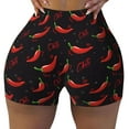 thumbnail image 1 of Yiaed Red Hot Chili Print Women's Athletic Shorts Running Shorts Sporty Short High Waisted Elastic Workout Shorts for Yoga Gym Running & Sports -XX-Large, 1 of 7