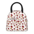 thumbnail image 1 of Yiaed Red Mushroom Print Lunch Bag Adult Insulated Lunch Box, Leakproof Cooler Food Lunch Containers Reusable High Capacity Lunch Tote Bags-One Size, 1 of 6