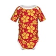 thumbnail image 1 of Yiaed Red Vintage Flowers Print Infant Climbing Short Sleeve Onesie One-Piece Baby Bodysuit Clothes 0-12 Months -12 Months, 1 of 6