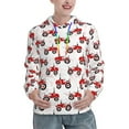 thumbnail image 1 of Yiaed Red Wheeled Tractors Print Womens Casual Hoodies Crew Neck Long Sleeve Sweatshirts With Pocket Pullover Tops Women's Hooded Sweatshirt-Medium, 1 of 5