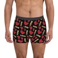 thumbnail image 1 of Yiaed Red gold heart Print Men's Soft Cotton Boxer Shorts Breathable Boxers Underwear Moisture-Wicking Underwear Stretch Boxer Briefs for Man-Small, 1 of 5