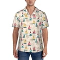 thumbnail image 1 of Yiaed Reto Marine Nautical Print Hawaiian Shirt for Men Short Sleeve Button Down Shirts Beach Shirts for Men-Small, 1 of 5