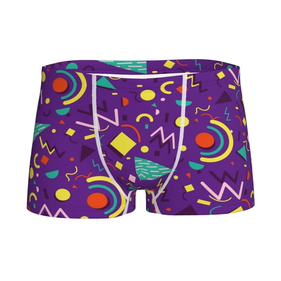 Yiaed Retro 80s Style Print Boys' Boxer Briefs Cotton Casual Stretch Comfort Boys Boxers - Kids Boxer Briefs Underwear for Boys (6-18)-Large