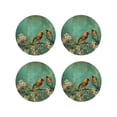 thumbnail image 1 of Yiaed Retro Birds Print Leather Coasters for Drinks - Cup Coasters Coffee Table Kitchen Table Bar, Home & Office Gifts Handmade Drink Coasters-Round Shape, 1 of 6