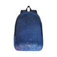 thumbnail image 1 of Yiaed Retro Blue Glitter Print Backpack, Premium Laptop Backpack, Travel Backpack for Women, Lightweight Backpacks, Comfortable Back Pack-Small, 1 of 5